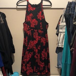 Torrid black rose dress